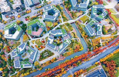 南京江岛智立方零碳园区。杨素平摄（人民图片）